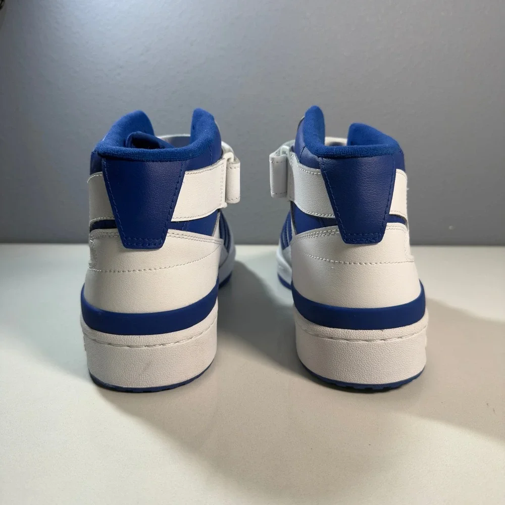 Adidas Forum Mid Sneakers Men Size 13 White Blue New FY4976 High Top Strap